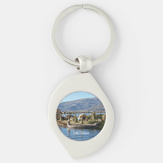 Meer van Titicaca - Floating Island Sleutelhanger (Voorkant)