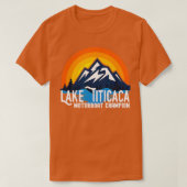 Meer van Titicaca Motorboot Kampioen Bolivia Peru  T-shirt (Design voorkant)