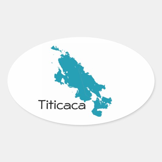 Meer van Titicaca Ovale Sticker (Voorkant)
