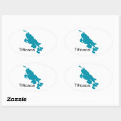 Meer van Titicaca Ovale Sticker (Vel)