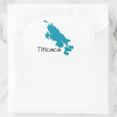 Meer van Titicaca Ovale Sticker (Tas)