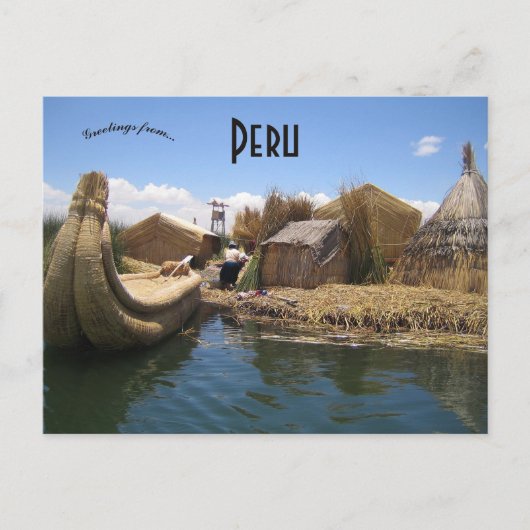 Meer van Titicaca Peru Briefkaart (Voorkant)