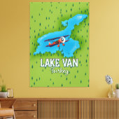 Meer Van Turkije Kaart Canvas Afdruk (Insitu (Woonkamer))