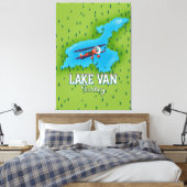 Meer Van Turkije Kaart Canvas Afdruk (Insitu (Slaapkamer))
