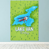 Meer Van Turkije Kaart Canvas Afdruk (Insitu (Houten vloer))