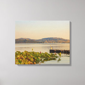 meer van Viverone, Italië op canvasprint Canvas Afdruk