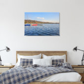 Meer van Viverone op canvasprint Canvas Afdruk (Insitu (Slaapkamer))