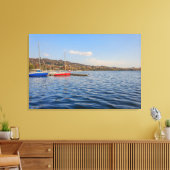 Meer van Viverone op canvasprint Canvas Afdruk (Insitu (Woonkamer))