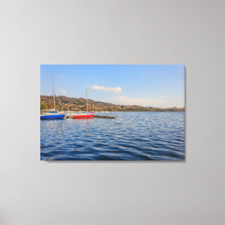 Meer van Viverone op canvasprint Canvas Afdruk