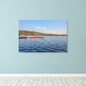 Meer van Viverone op canvasprint Canvas Afdruk (Insitu (Houten vloer))