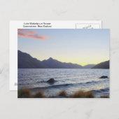 Meer van Wakatipu op Sunset, Queenstown, NZ Briefkaart (Voorkant / Achterkant)