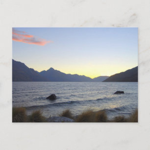 Meer van Wakatipu op Sunset, Queenstown, NZ Briefkaart