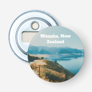Meer van Wanaka, Zuidereiland, Nieuw-Zeeland Button Flesopener