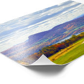 Meer van Willoughby, Vermont, in het najaar Foto Afdruk (Hoek)