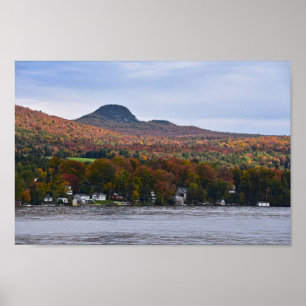 Meer van Willoughby, Vermont, in het najaar Poster