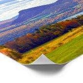 Meer van Willoughby, Vermont, in het najaar Poster (Hoek)
