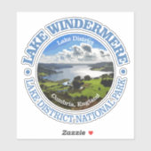 Meer van Windermere (rood) Sticker (Vel)