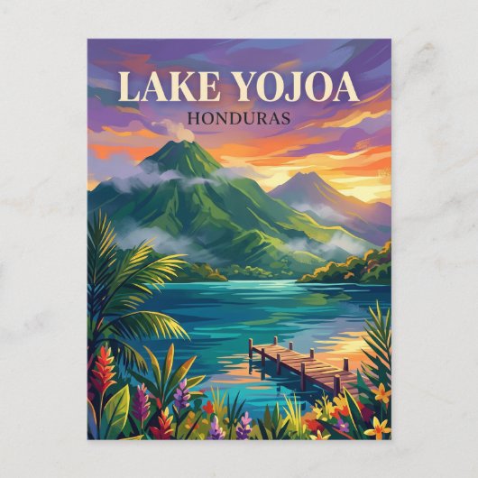 Meer van Yojoa Honduras Briefkaart (Voorkant)