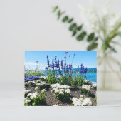 Meer van Zürich Bloemen Briefkaart (Staand voorkant)