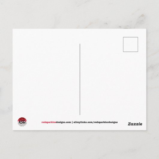 Meer van Zürich Bloemen Briefkaart (Achterkant)