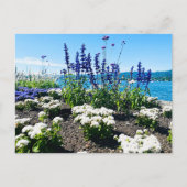 Meer van Zürich Bloemen Briefkaart (Voorkant)