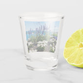 Meer van Zürich Bloemen Shot Glas (Achterkant)