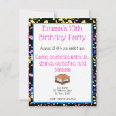 Meer verjaardagsuitnodiging voor S'more Birthday F Bedankkaart (Achterkant)