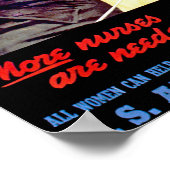 Meer verpleegkundigen zijn nodig ~ verpleegcorps poster (Hoek)
