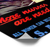 Meer verpleegkundigen zijn nodig ~ verpleegcorps poster (Hoek)