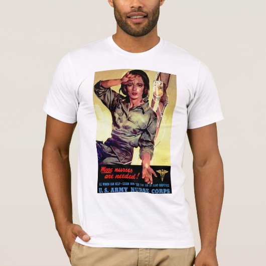 Meer verpleegkundigen zijn nodig ~ verpleegcorps t-shirt (Voorkant)