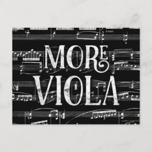 Meer Viola Chalkboard - Black White Music Briefkaart