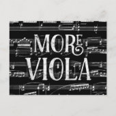 Meer Viola Schoolbord - Zwarte Witte Muziek Briefkaart (Voorkant)