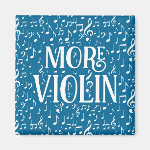 Meer Violin - Blauwe witte muziek Magneet