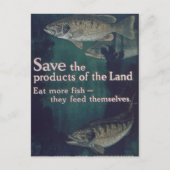 Meer vis eten -  briefkaart (Voorkant)
