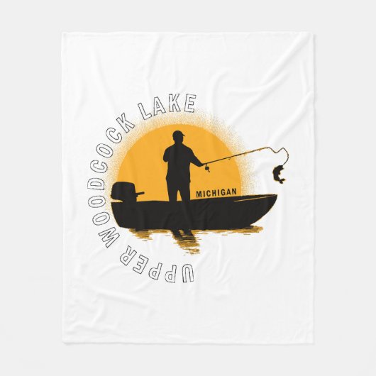  Meer vissen Michigan Fleece Deken (Voorkant)