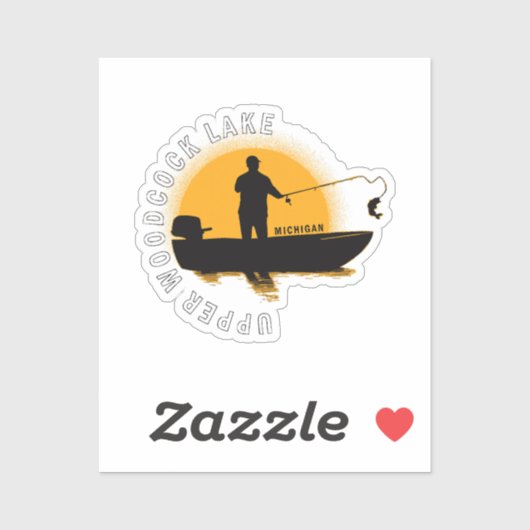 Meer vissen Michigan Sticker (Vel)