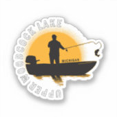Meer vissen Michigan Sticker (Voorkant)