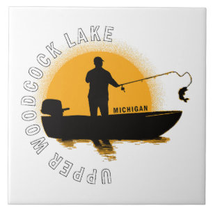Meer vissen Michigan Tegeltje