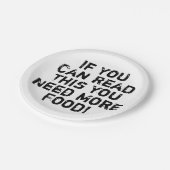 Meer voedsel nodig papieren bordje (Gekanteld)