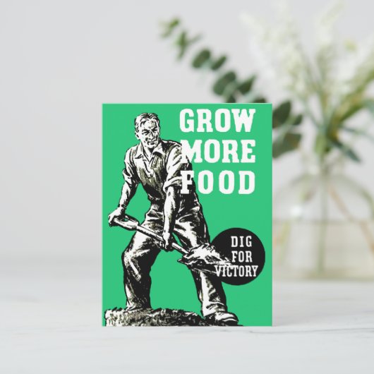 Meer voedsel verbouwen briefkaart (Staand voorkant)