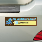 Meer volgers.  Twitter Bumpersticker (Op auto)