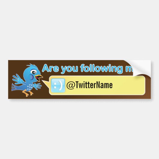 Meer volgers.  Twitter Bumpersticker (Voorkant)