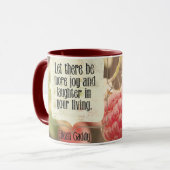 Meer vreugde en gelach mok (Voorkant links)