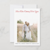 Meer vreugde komend volgend jaar zwangerschap aank bedankkaart (Voorkant)