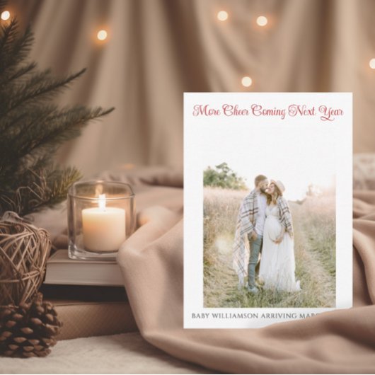 Meer vreugde komend volgend jaar zwangerschap aank bedankkaart