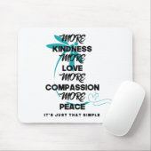 Meer vriendelijkheid, meer liefde muis pads muismat (Met muis)