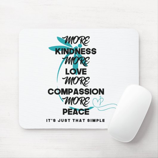 Meer vriendelijkheid, meer liefde muis pads muismat (Met muis)