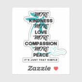 meer vriendelijkheid meer liefde stickers (Vel)