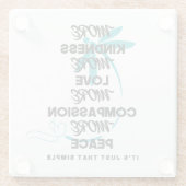 Meer vriendelijkheid Onderzetter Glazen Onderzetter (Achterkant)