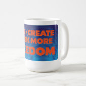 Meer Vrijheid Retro Koffiemok (Voorkant rechts)